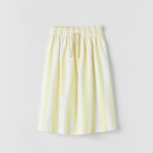 NWT Zara 6-7Y midi cotton skirt striped